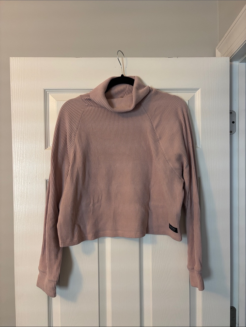 Calvin Klein Ribbed Turtleneck Sweater - Blush